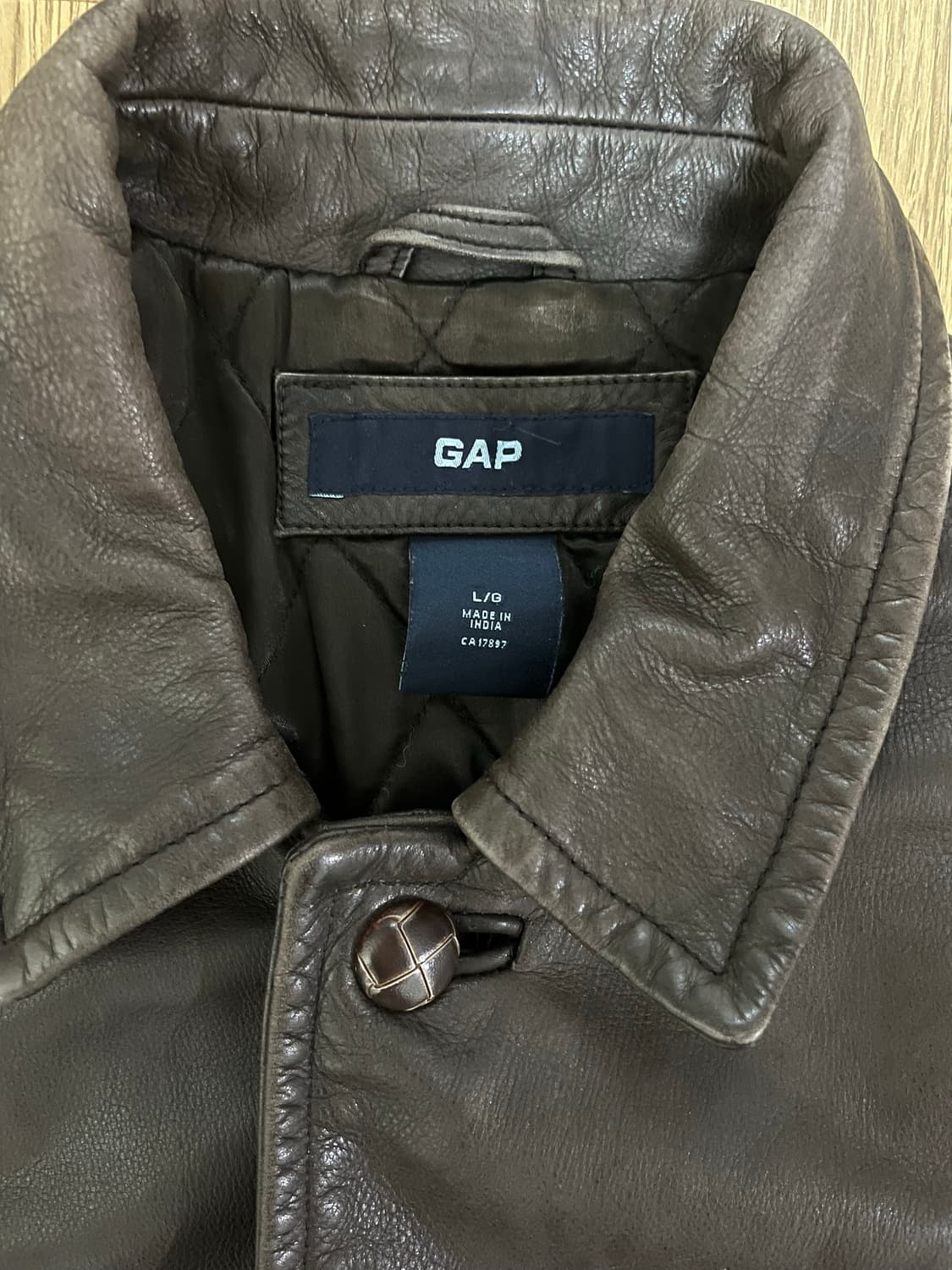 old gap 올드 갭 레더 카코트 다크 브라운 L 상품이미지2