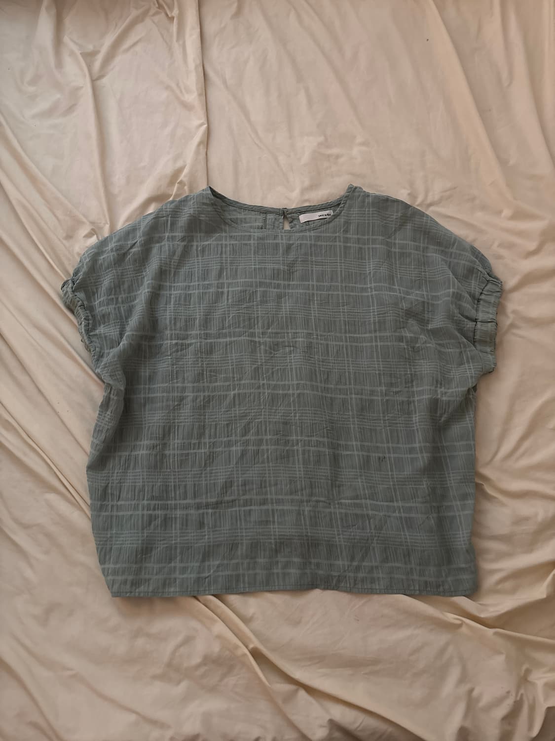 green check blouse 상품이미지1