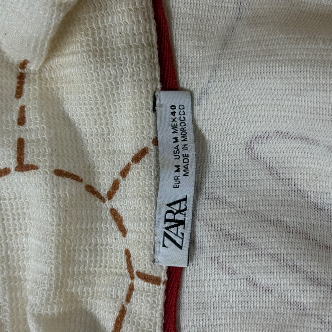 [M] 자라 ZARA 패턴 반팔 코튼 셔츠 남방 상품이미지5