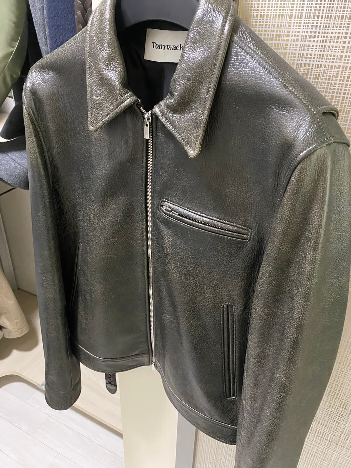 토니웩 25FW 레더 체스트집 자켓 L 상품이미지4