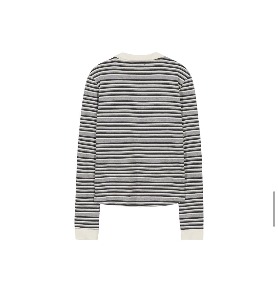 일리고 헨리넥 스트라이프 티 (차콜 그레이) 상품이미지2