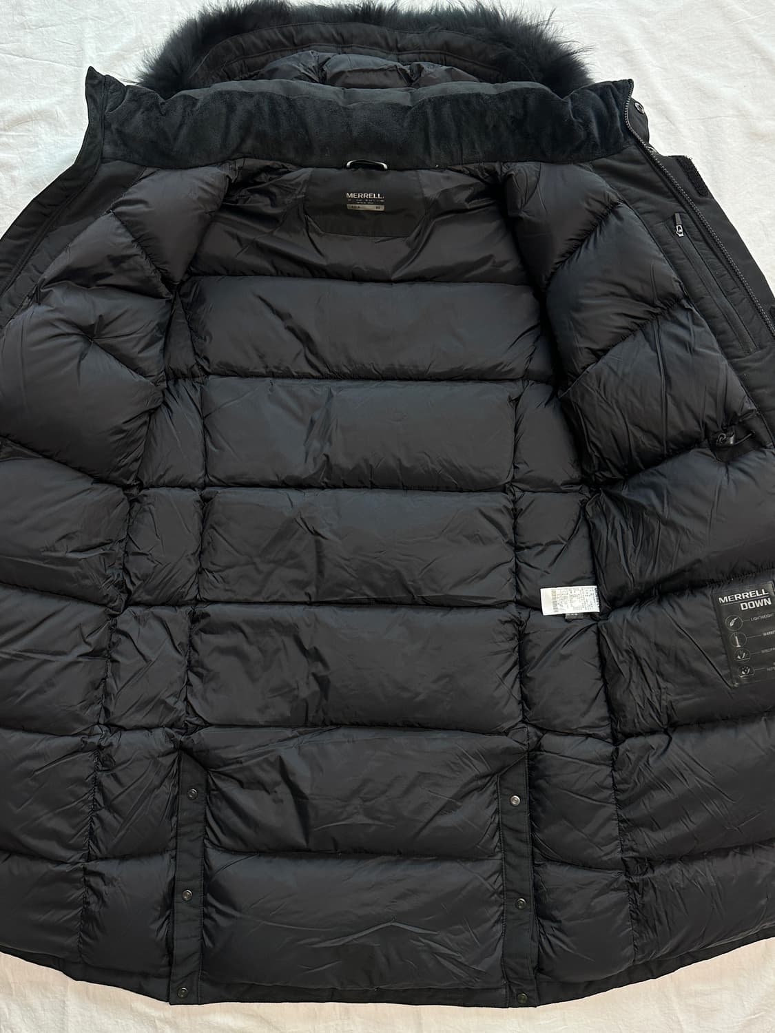 머렐 남성 덕다운 롱패딩 블랙 상품이미지7