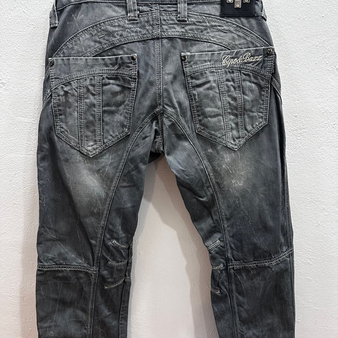 Cipo&Baxx y2k 그레이 워시드 데님 팬츠36 상품이미지10