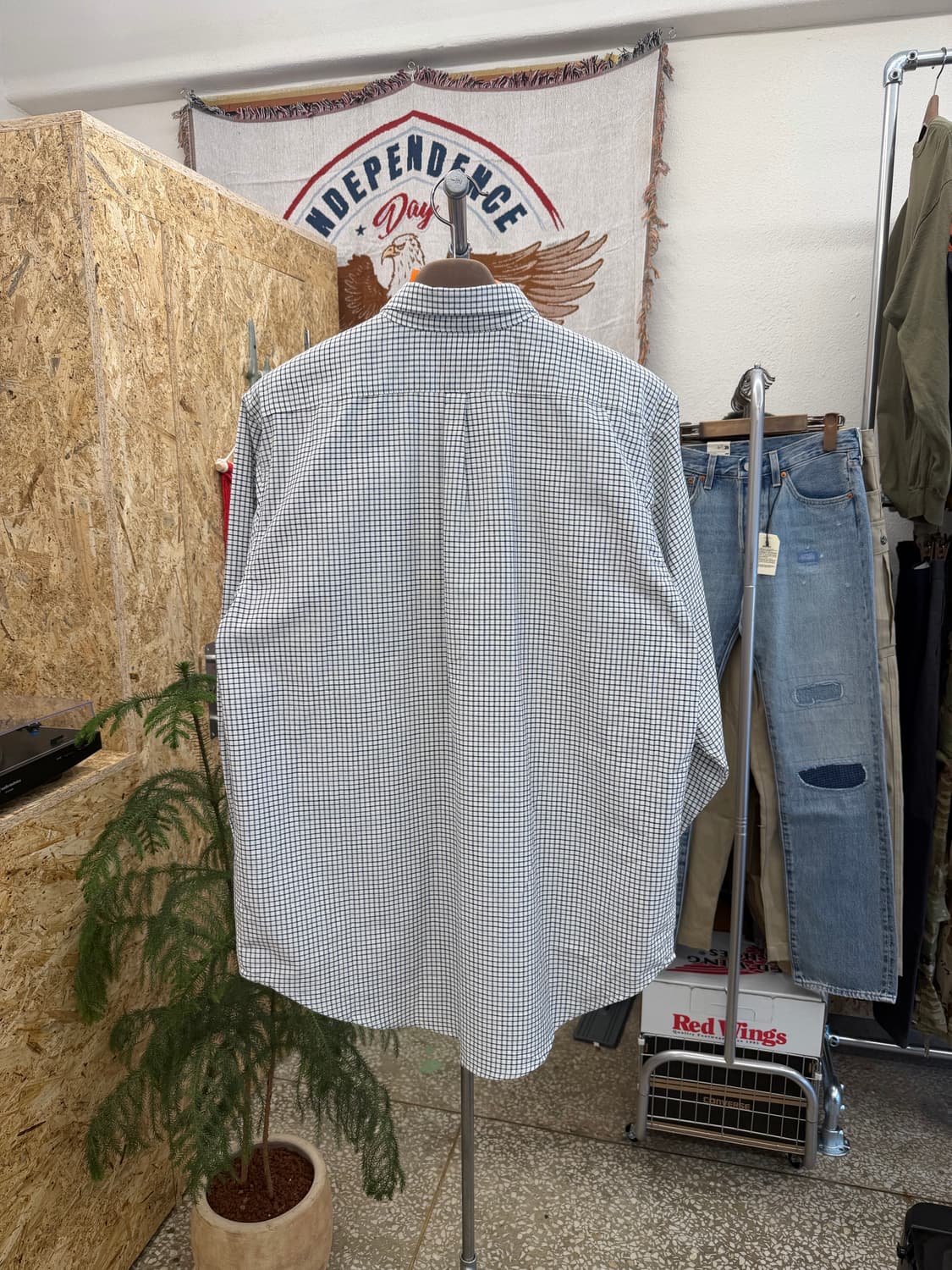 엘엘빈 X 빔즈 콜라보 체크셔츠 상품이미지8