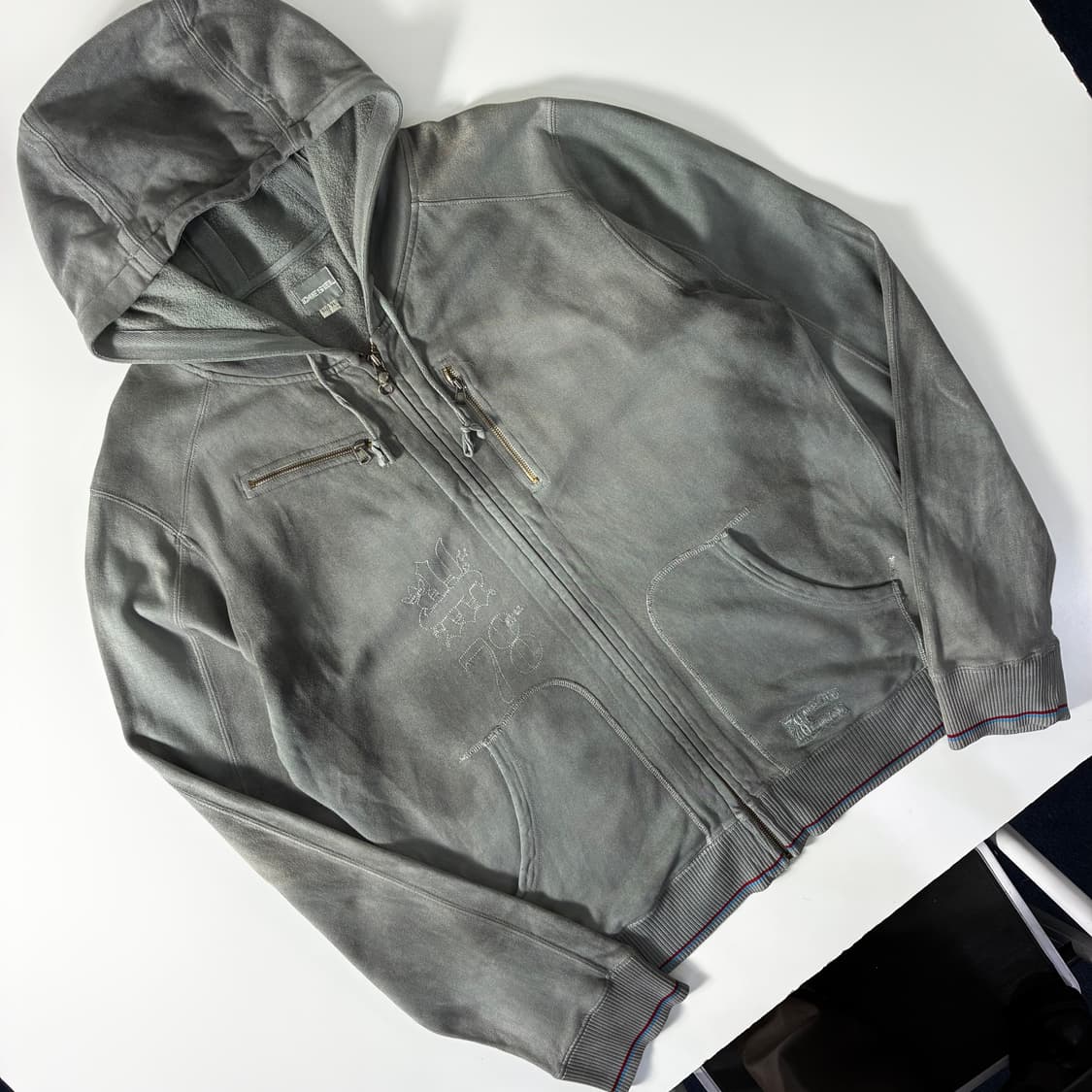 Diesel  디젤 페이딩 그런지 후드집업   상품이미지2