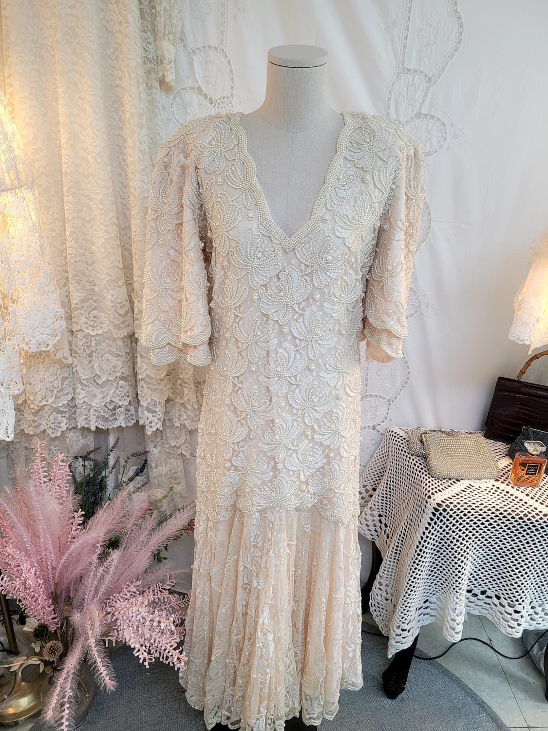 레이스비즈진주드레스 상품이미지7