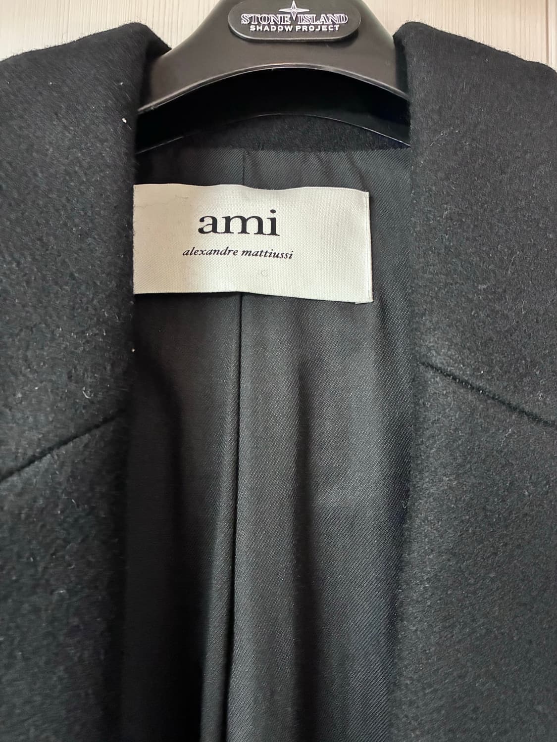 아미 싱글 브레스티드 울 코트 상품이미지6