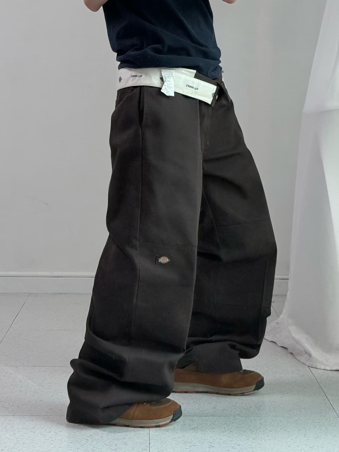 디키즈 브라운 더블니 루즈핏 팬츠 상품이미지2