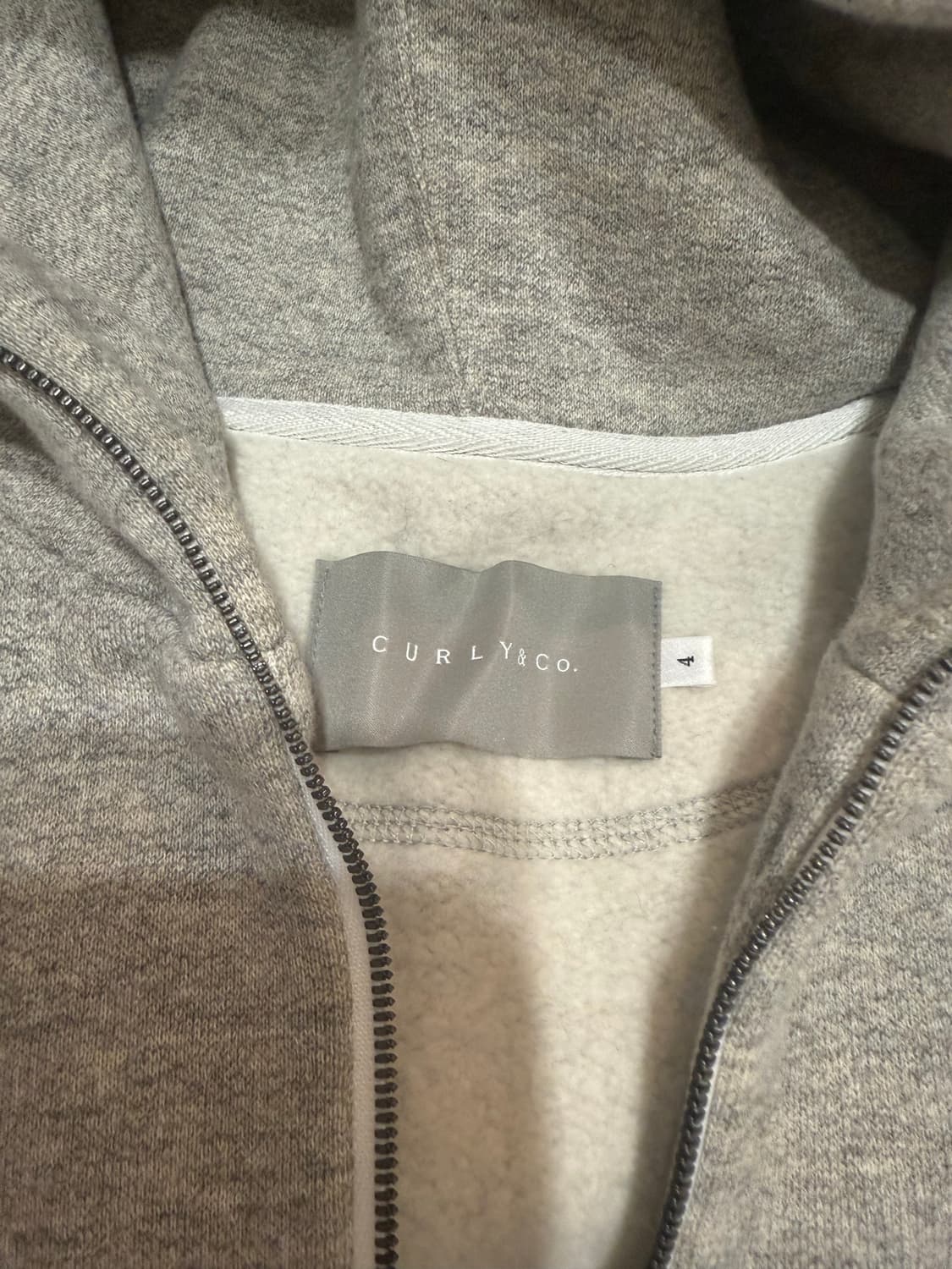 curly &co 후드집엎 그레이 상품이미지2