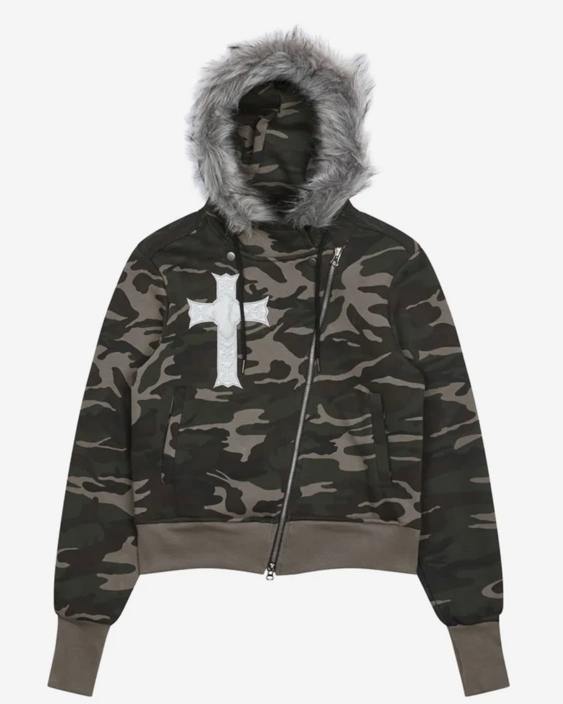 러브이즈트루 GT FUR UNBALANCE HOOD ZIP UP(CAM 상품이미지2