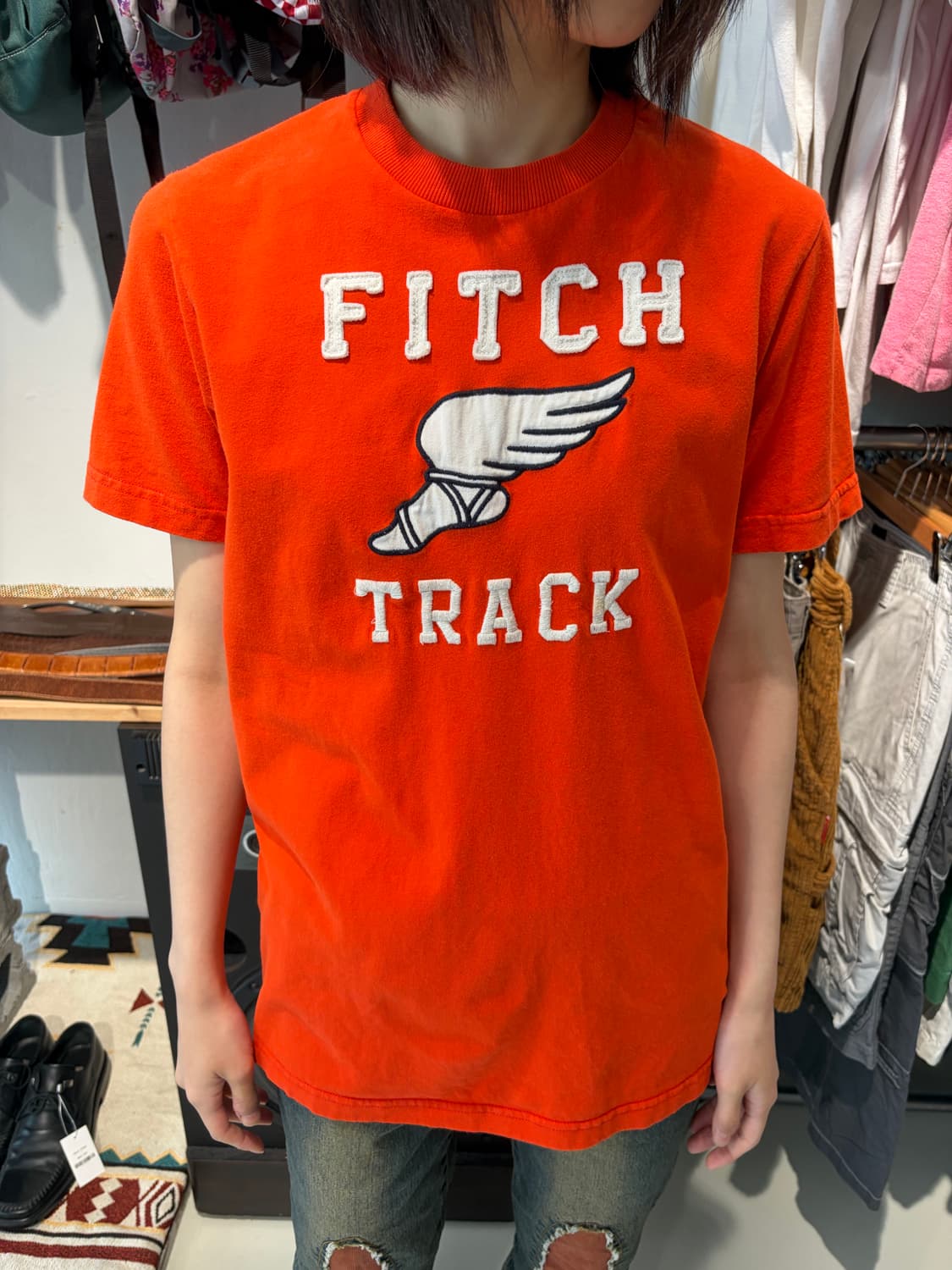 Abercrombie & Fitch 트랙 그래픽 반팔 티 L 상품이미지1