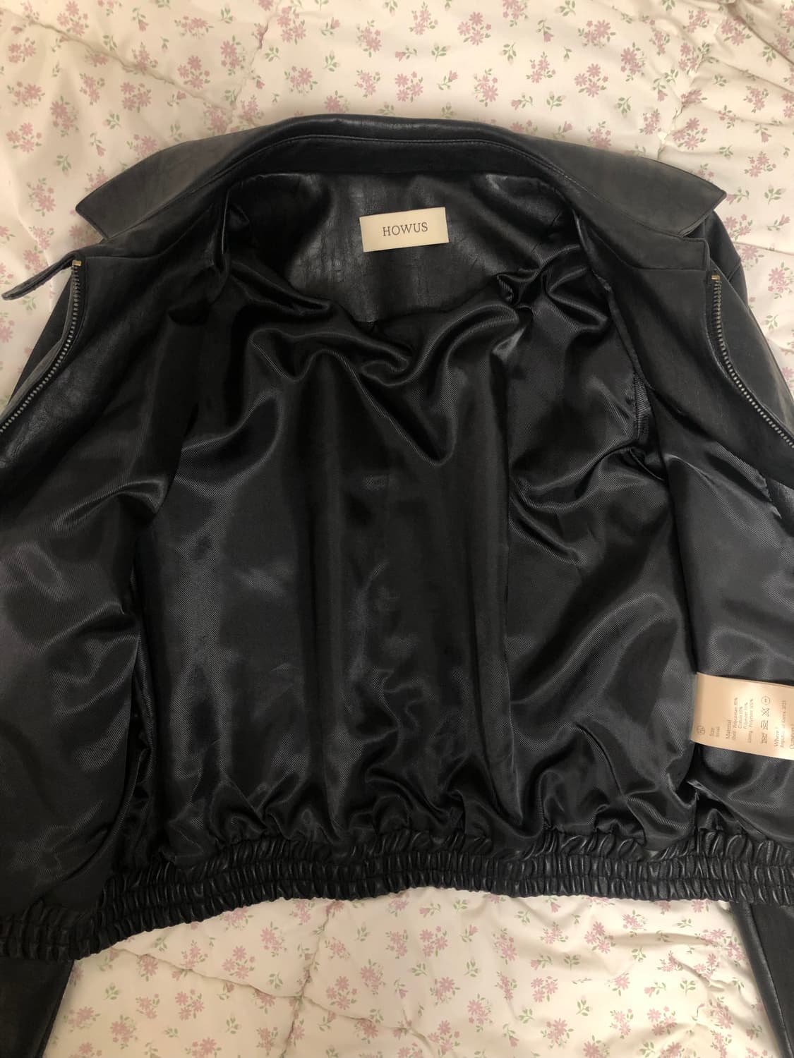 HOWUS 블랙 가죽 자켓 S 상품이미지5