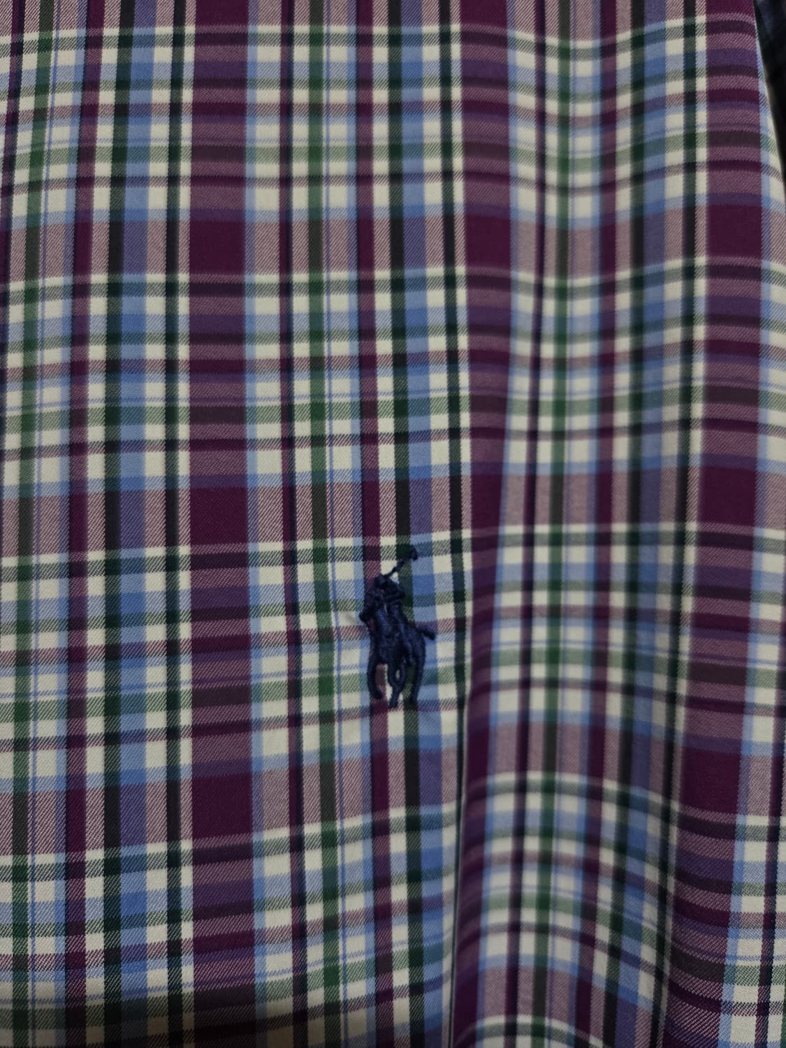 폴로 랄프로렌 클레식핏 퍼플체크 셔츠(미착용제품)ㅡ 상품이미지4