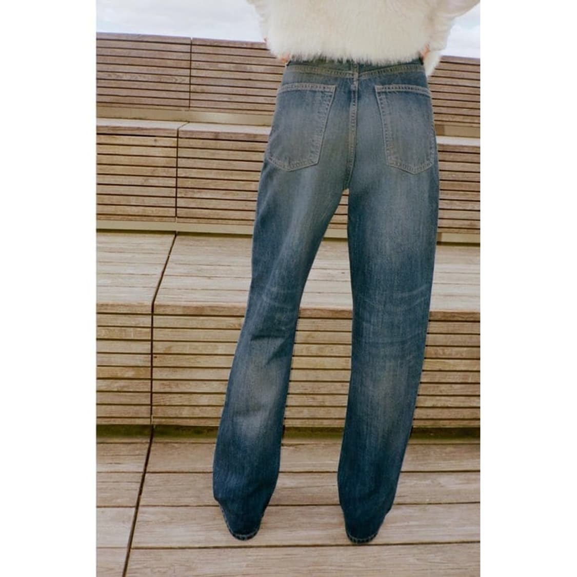 자라 TRF 와이드레그 하이웨이스트 풀렝스진 6045/224 인디고블루 상품이미지3