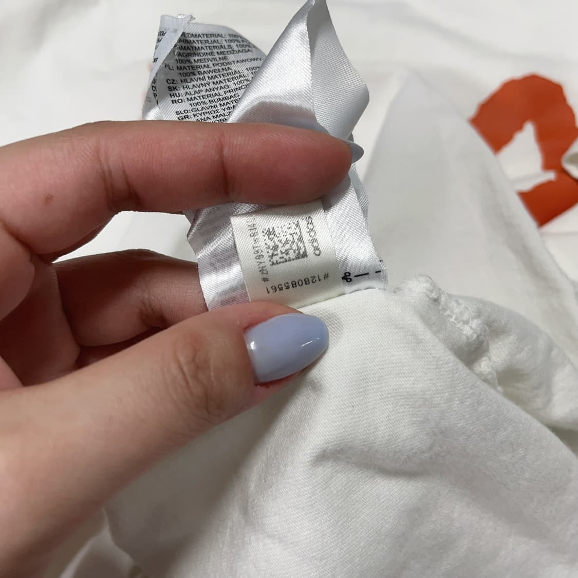 [정품] 아디다스 화이트 오렌지 프린팅 반팔티 [ L ] 상품이미지8