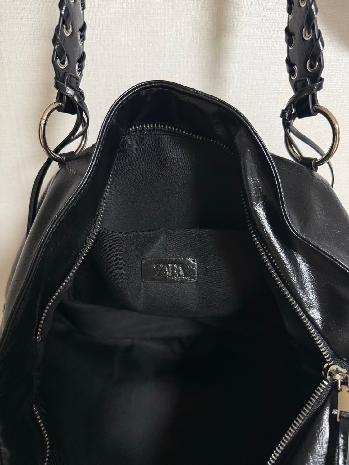 ZARA Vintage Leather Tote Bag 상품이미지6