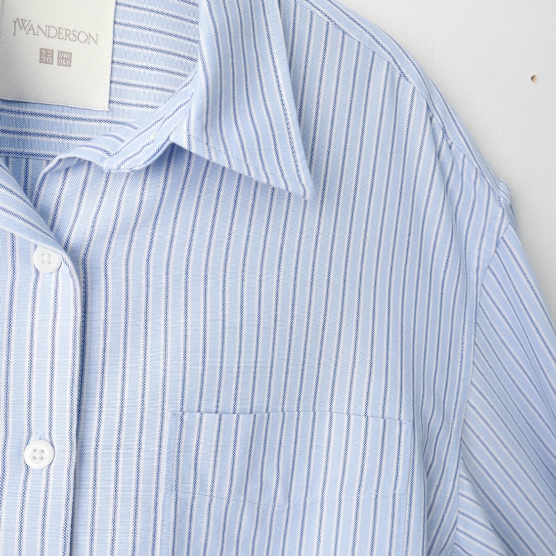 66/유니클로 JW앤더슨 옥스포드 스트라이프 박시셔츠 상품이미지4