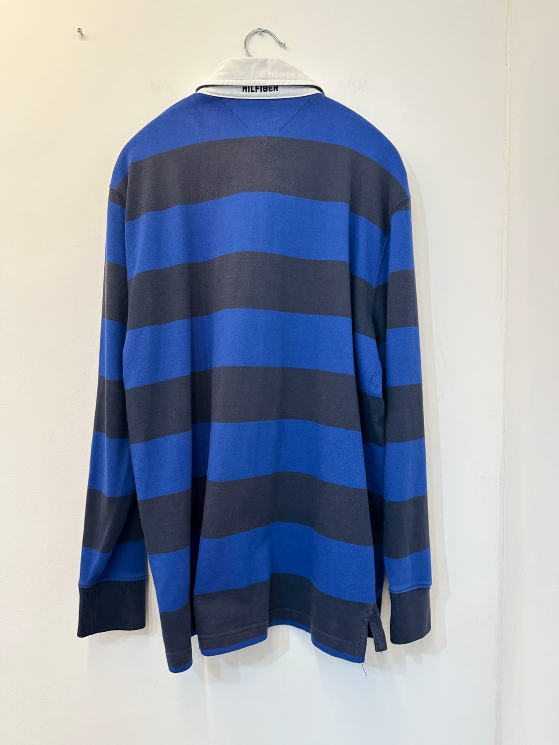 XL) 타미 힐피거 블루 럭비 스트라이프 긴팔 티셔츠 상품이미지2