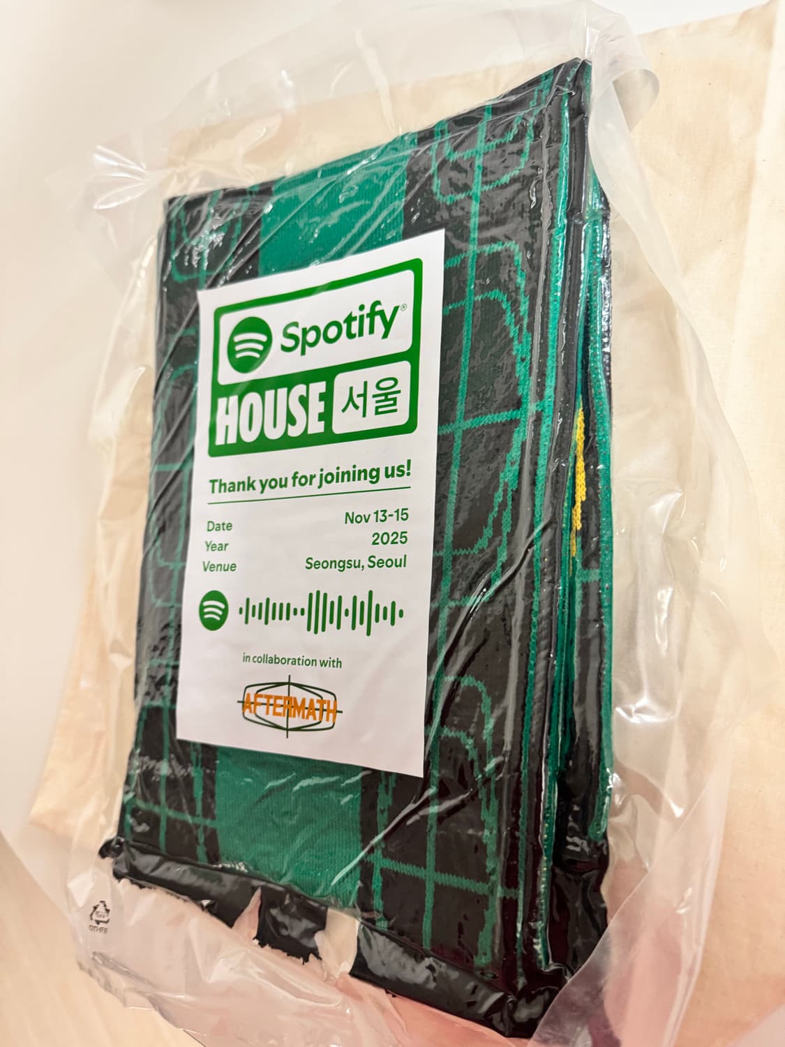 2025 Spotify House 서울 기념 스카프 새상품 상품이미지5