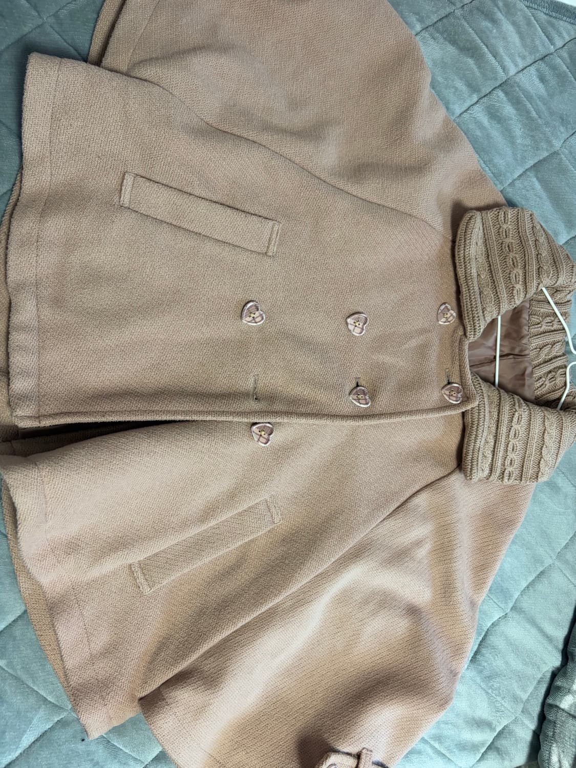 하트버튼 케이프코트 상품이미지1