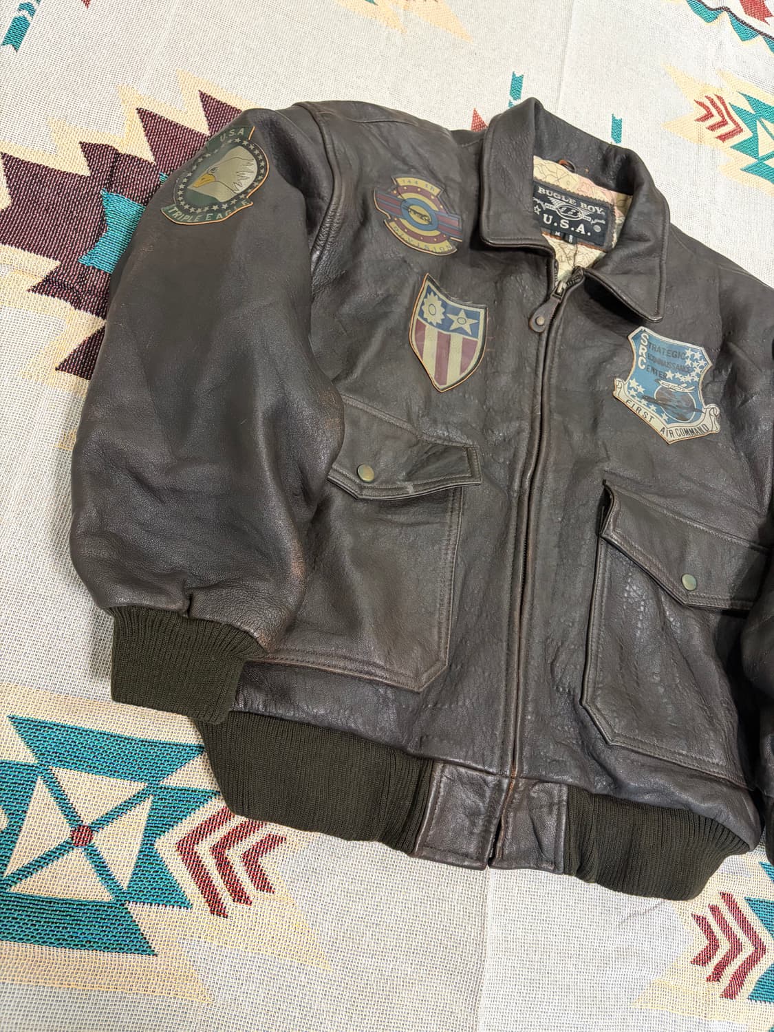 80~90s 버글보이 A2 레더자켓 /bugleboy airjacket 상품이미지4