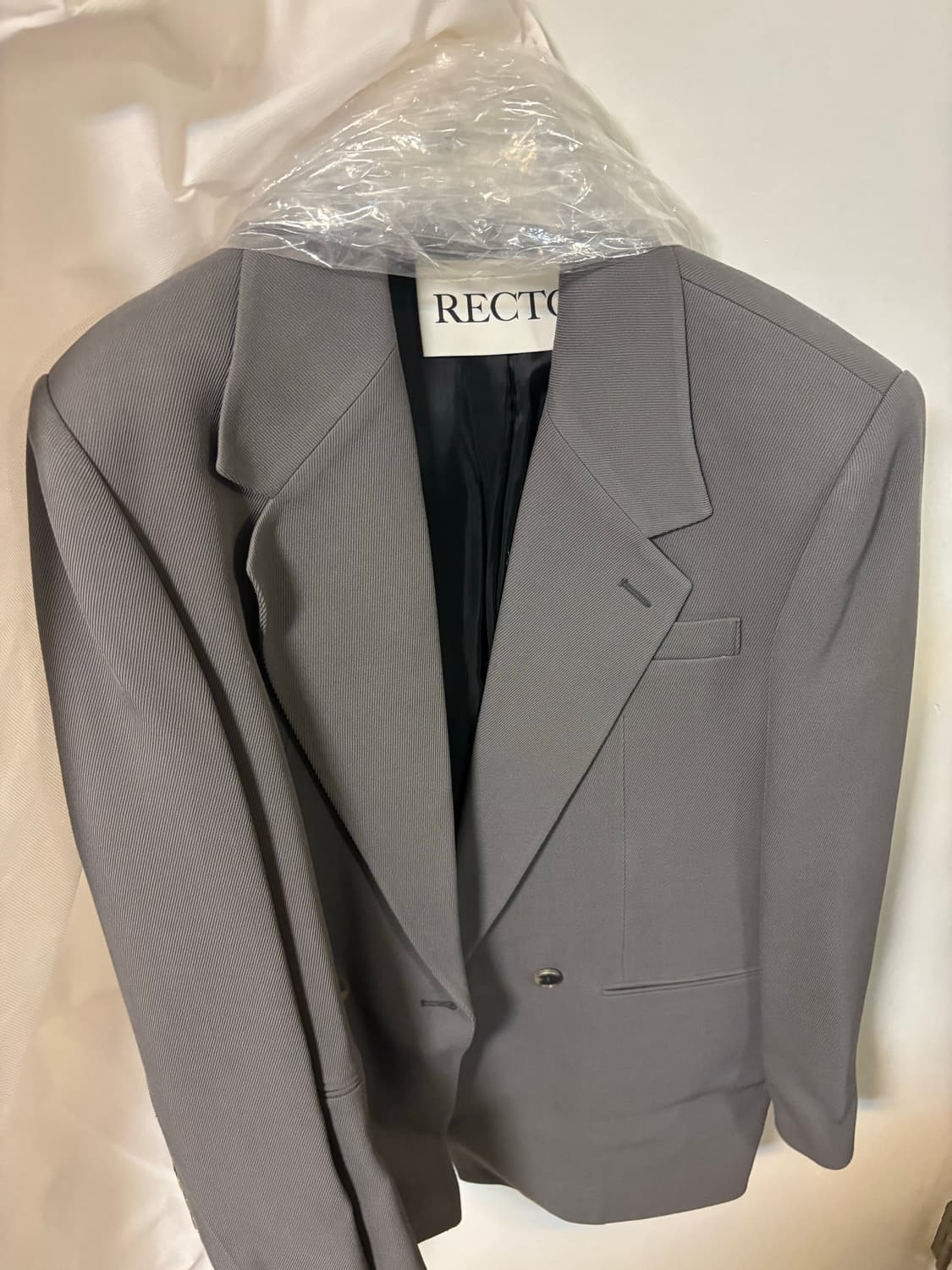 렉토 그루브 오버사이즈 테일러드 자켓 그레이 XS 상품이미지4