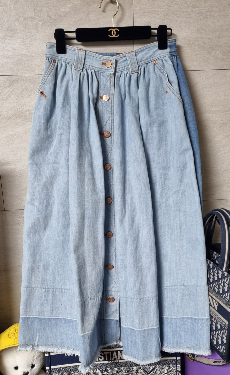 정품) 럭키슈에뜨 데님 스커트  상품이미지1