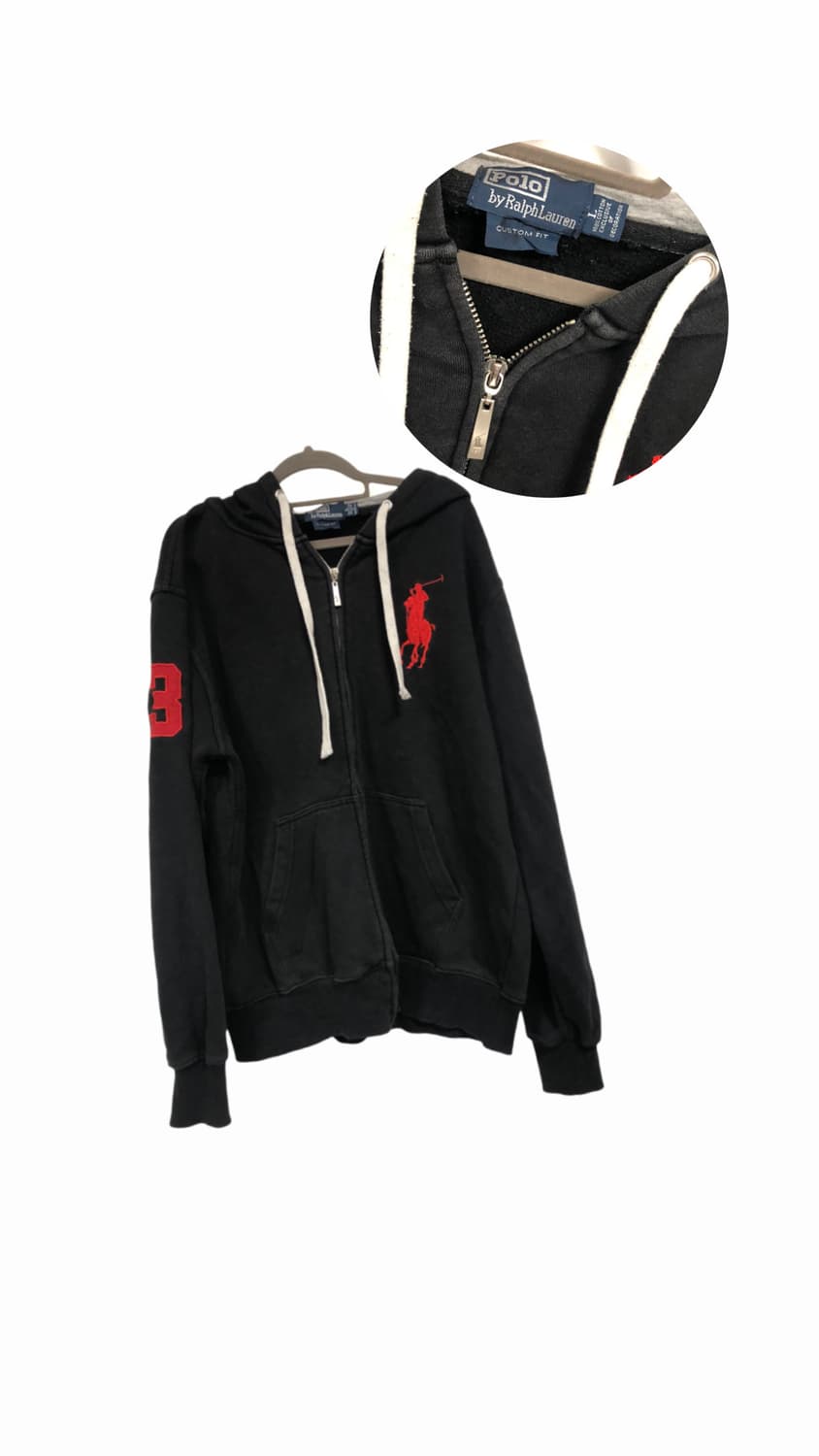 폴로 레드 빅포니3 포인트 후드집업 상품이미지4