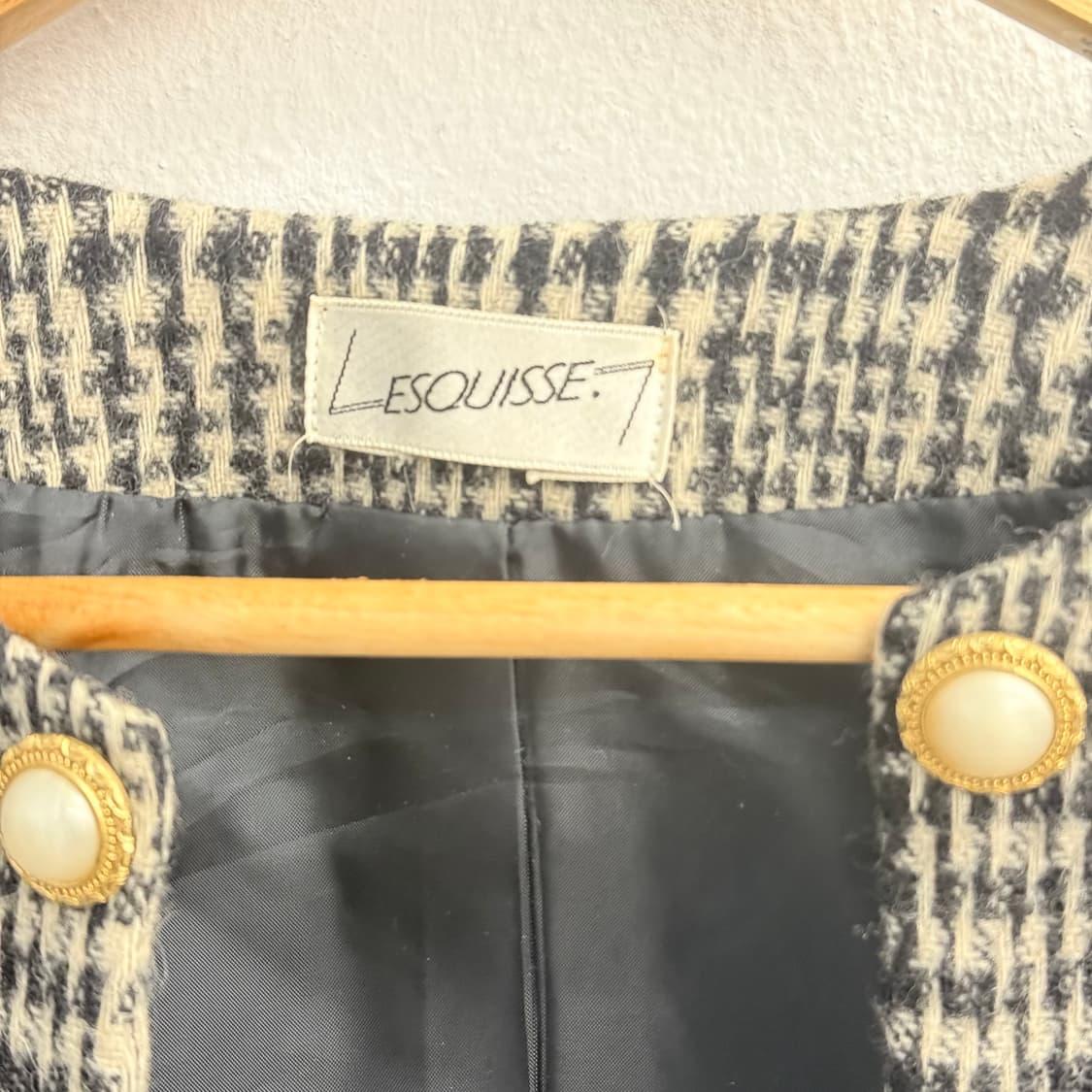 JPN LESQUISSE 하운드투스 크롭 트위드 자켓 os 상품이미지4