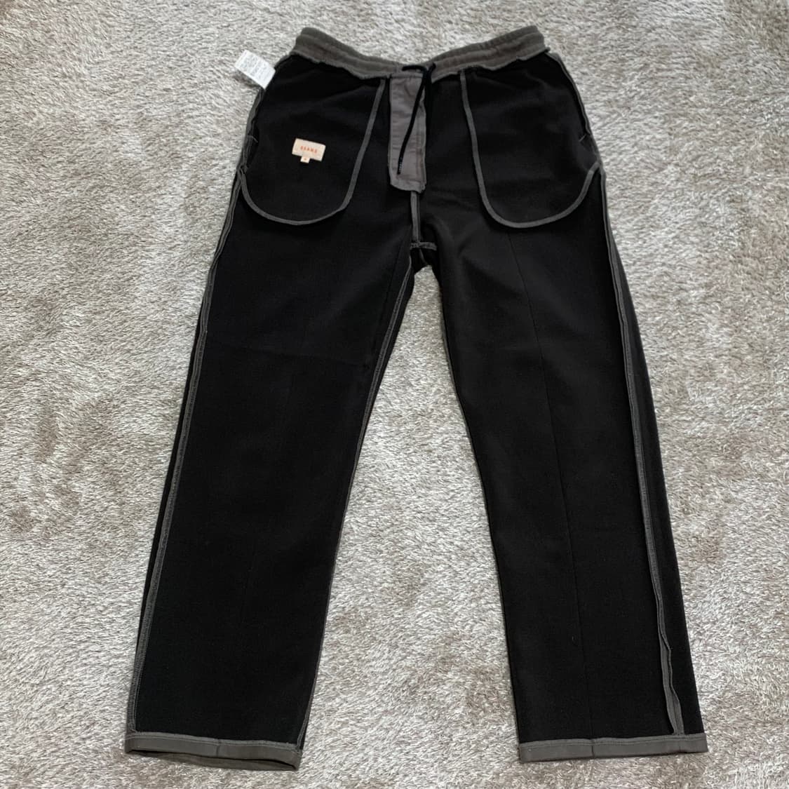 beams 빔즈  훼이크스웨이드 스트레이트 팬츠  브라운 M 사이즈  상품이미지7