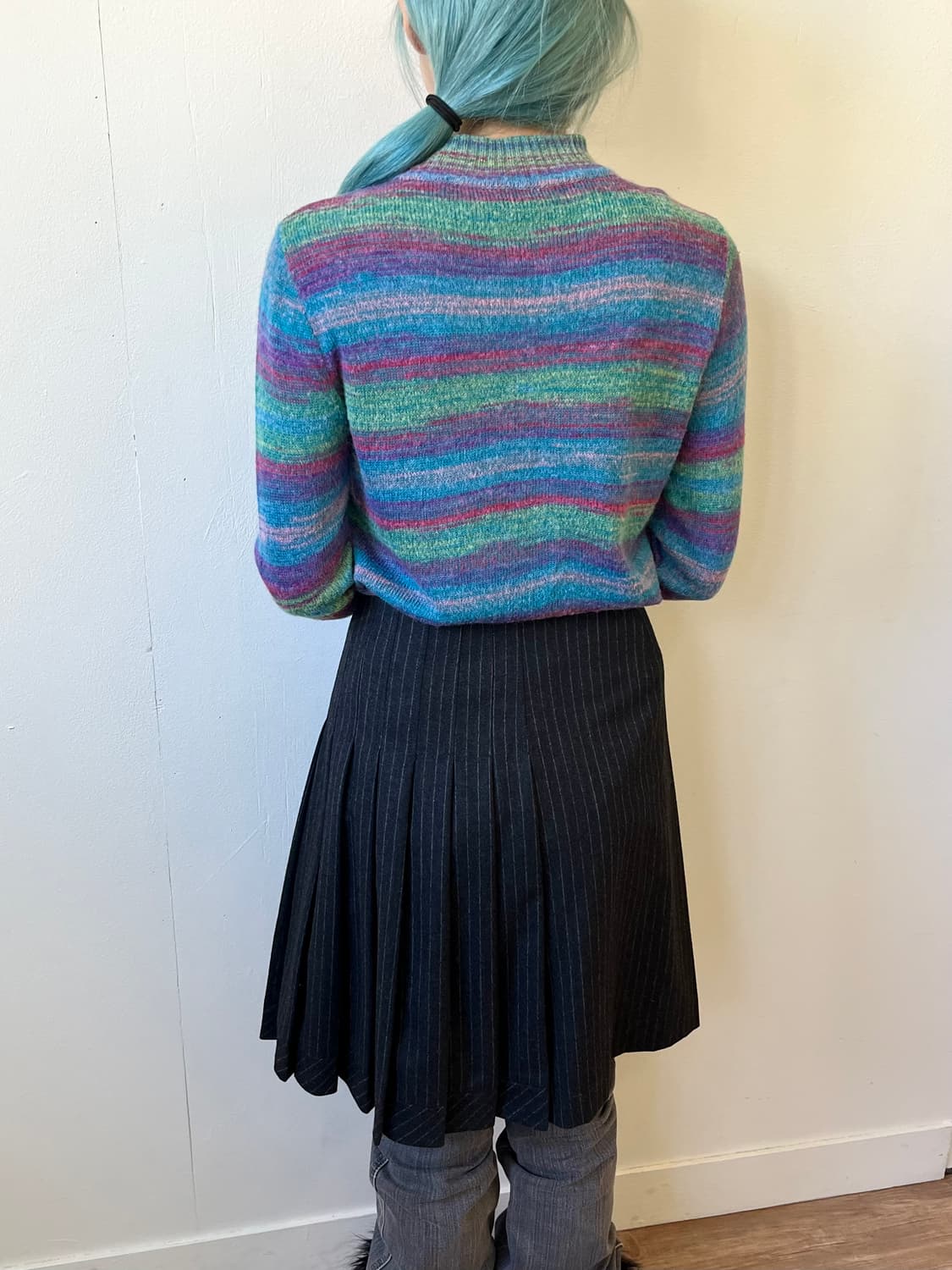 TOMORROWLAND 울 캐시미어 스트라이프 랩 스커트 상품이미지9