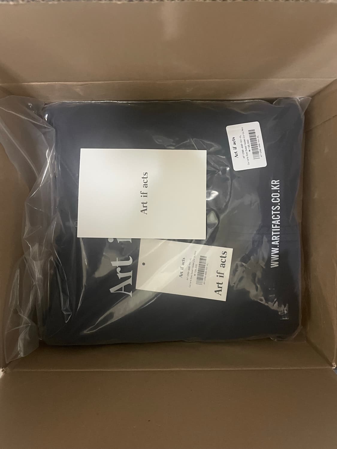 아트이프액츠 26ss 가먼트 다이드 후드집업 네이비 xl 사이즈 상품이미지3