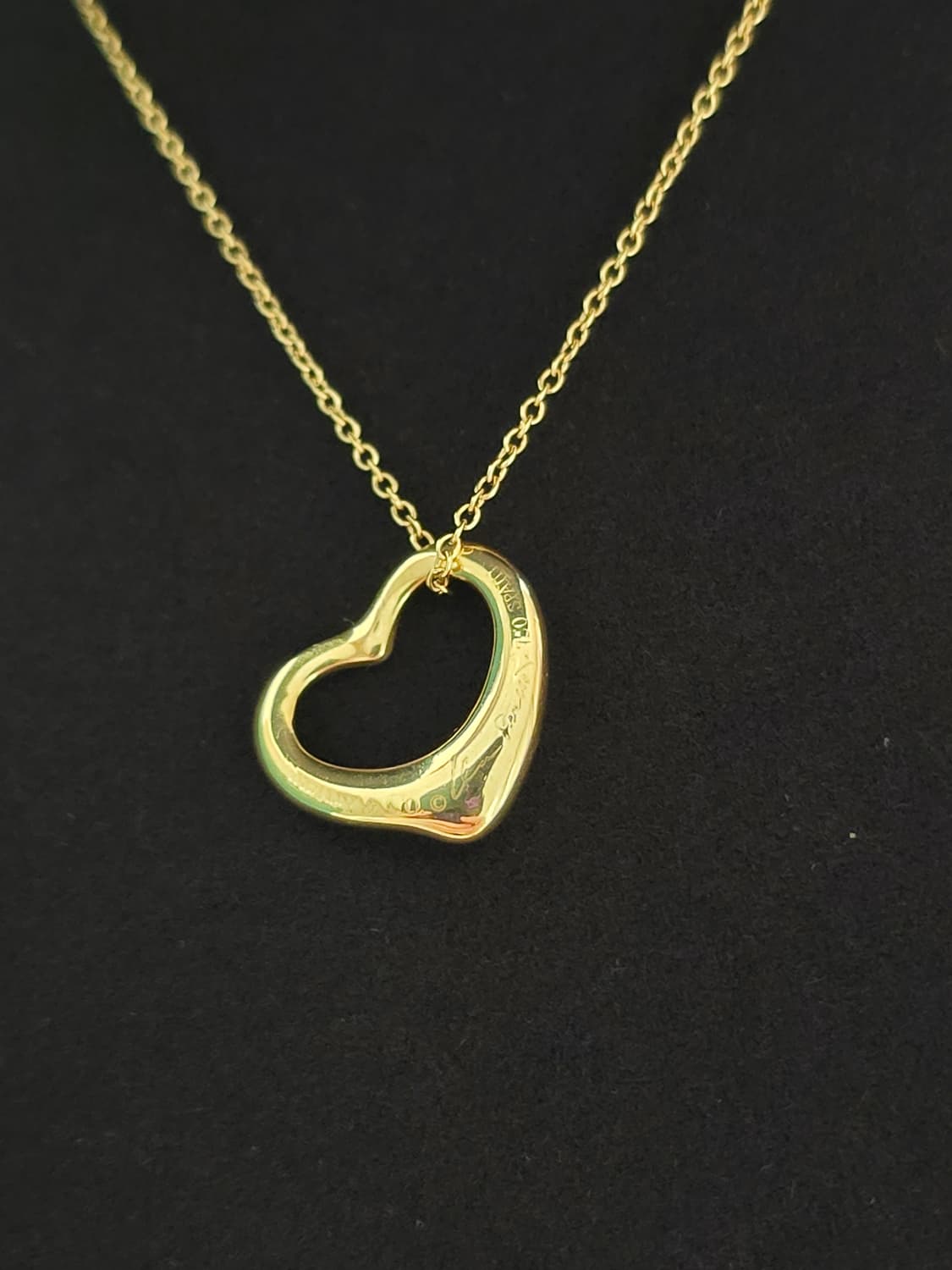 티파니앤코18k 5다이아오픈하트목걸이 정품  상품이미지3