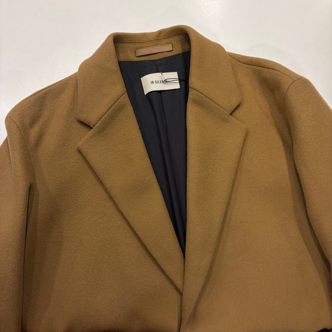 [S] 인사일런스 울 캐시미어 캐멜 코트 C949 상품이미지3