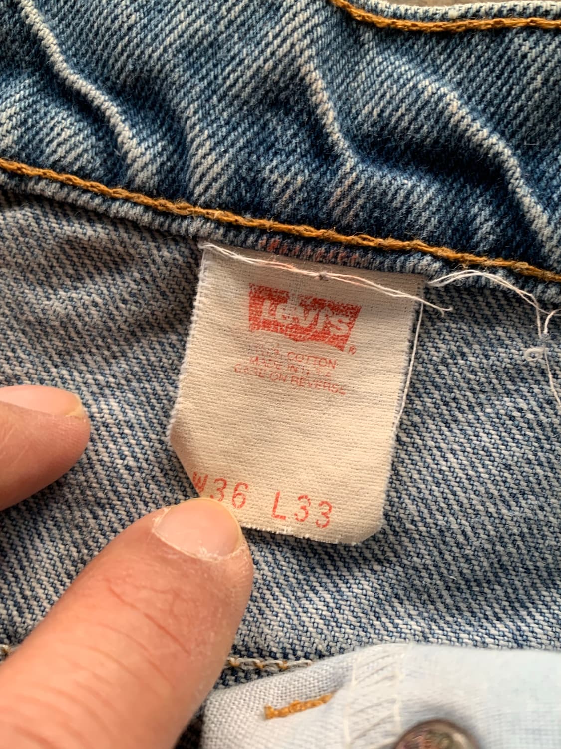 90s 리바이스 517 오렌지탭 데님 팬츠 36X33 상품이미지3