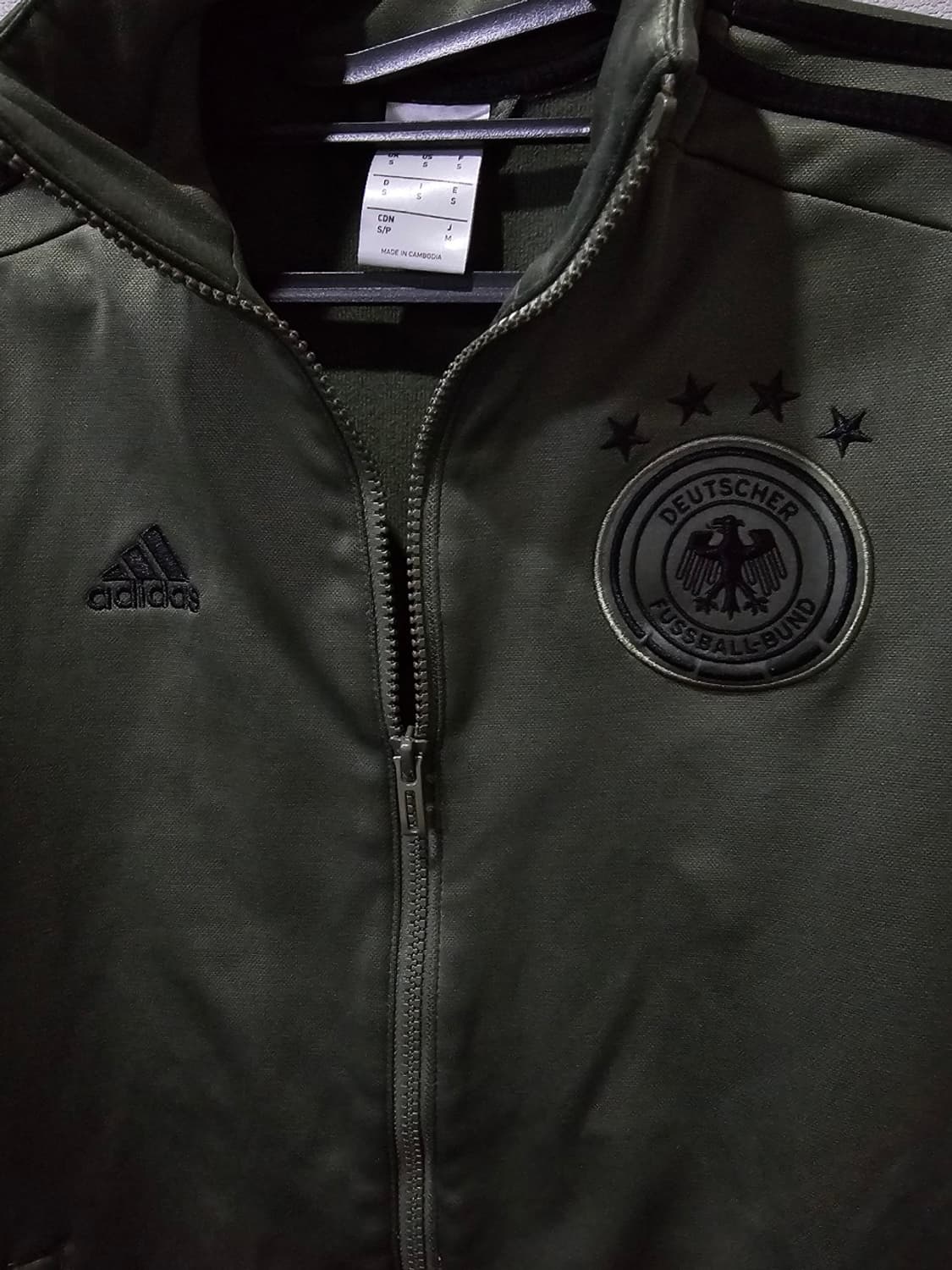 아디다스 독일 카키 트랙탑 져지집업 90~95 / S~M 상품이미지3