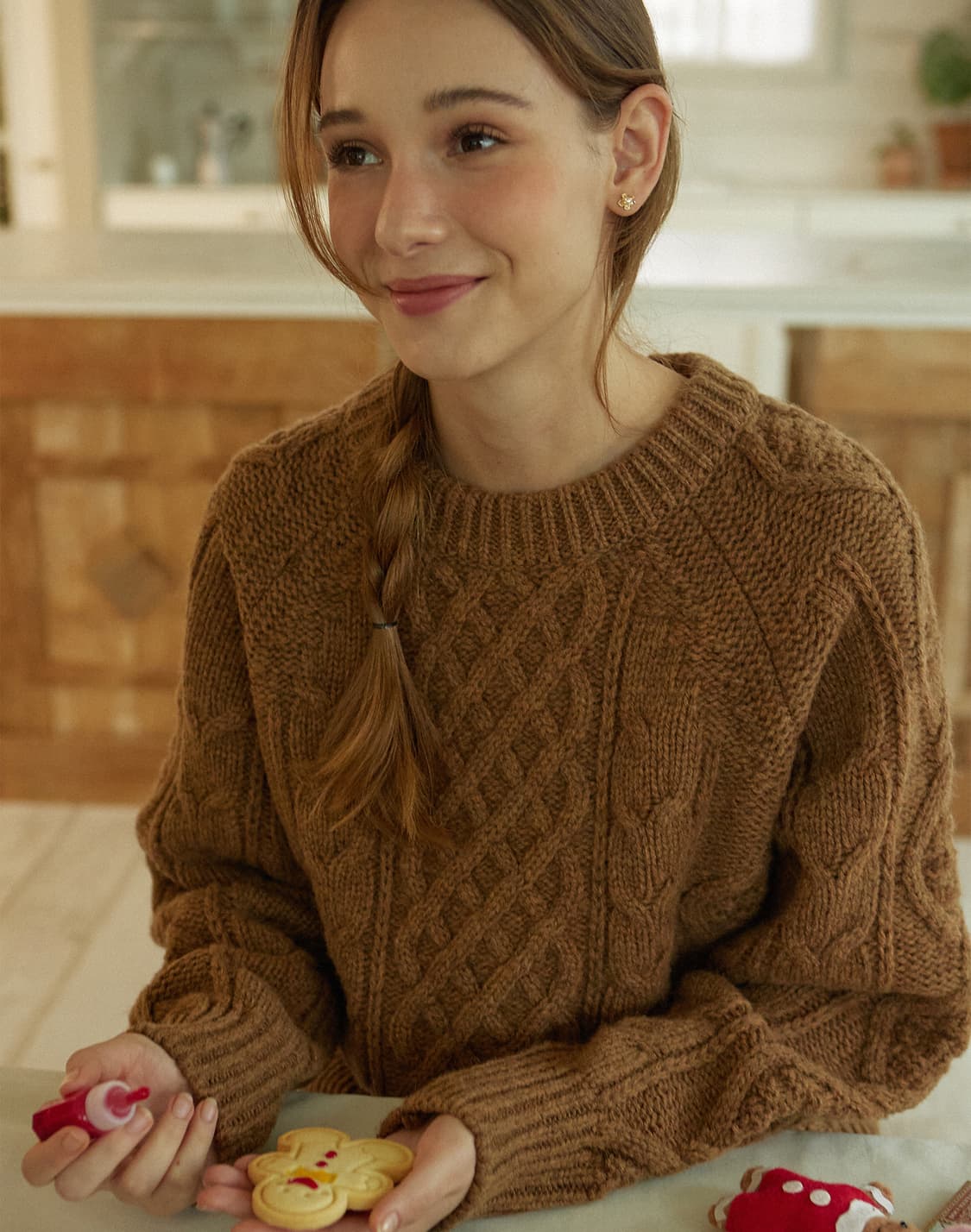 논로컬 울 니트 Mixed Cable Shetland Wool Knit 상품이미지1
