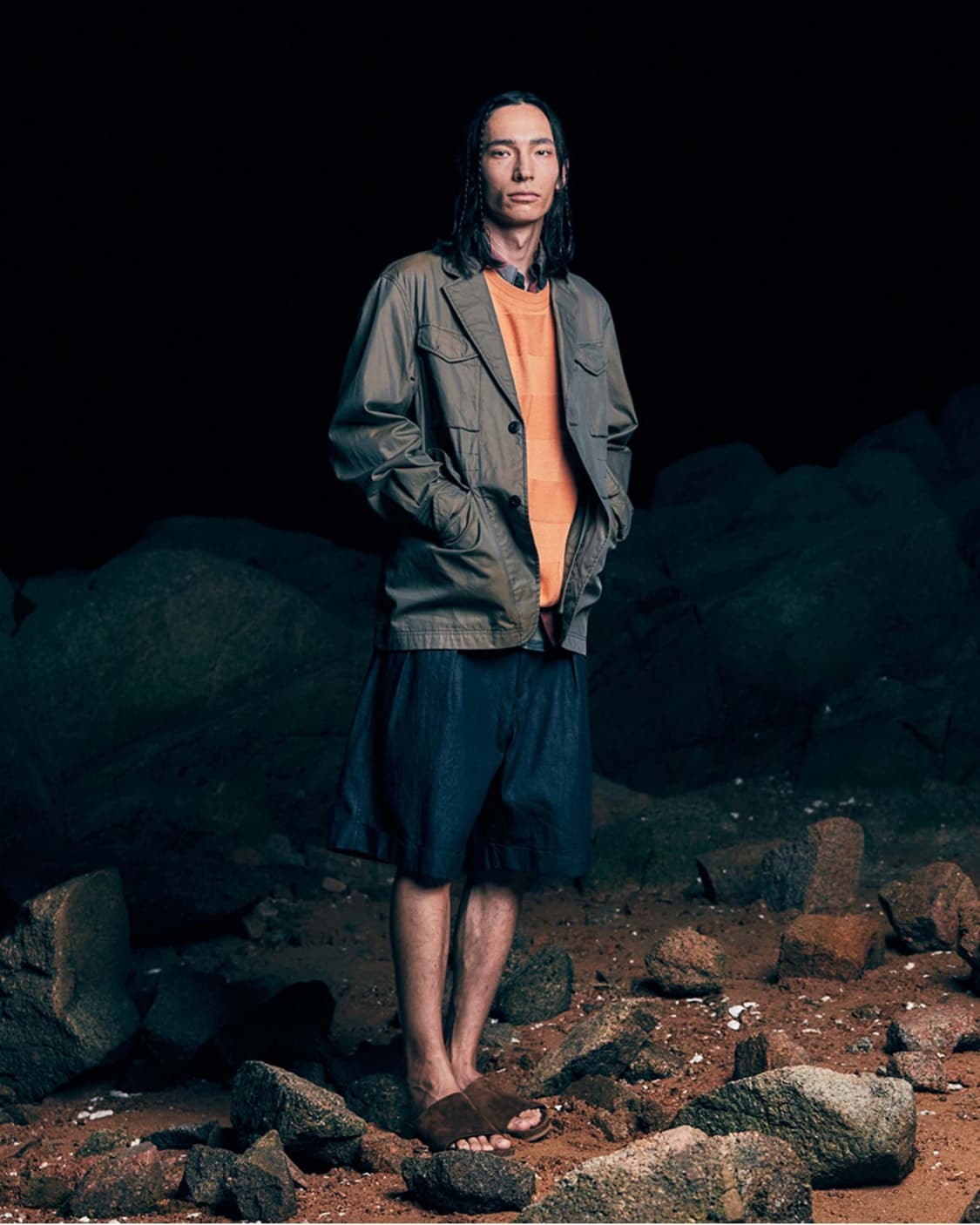 이스트로그 데님 구르카 쇼츠 S 상품이미지1