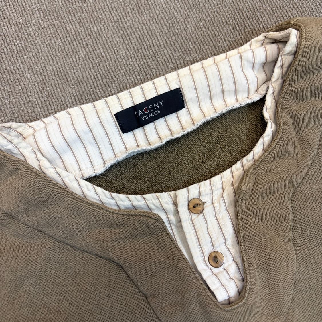 SACSNY Y’SACCS 요지야마모토 빈티지 헨리넥 티셔츠 상품이미지2