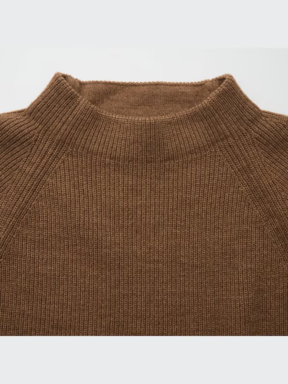 유니클로 U 르메르 모크넥 니트 원피스 M 브라운 머플러 세트 상품이미지4