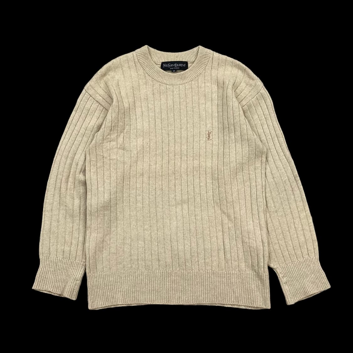 입생로랑 ysl 90s 베이지 골지 울 니트 상품이미지1