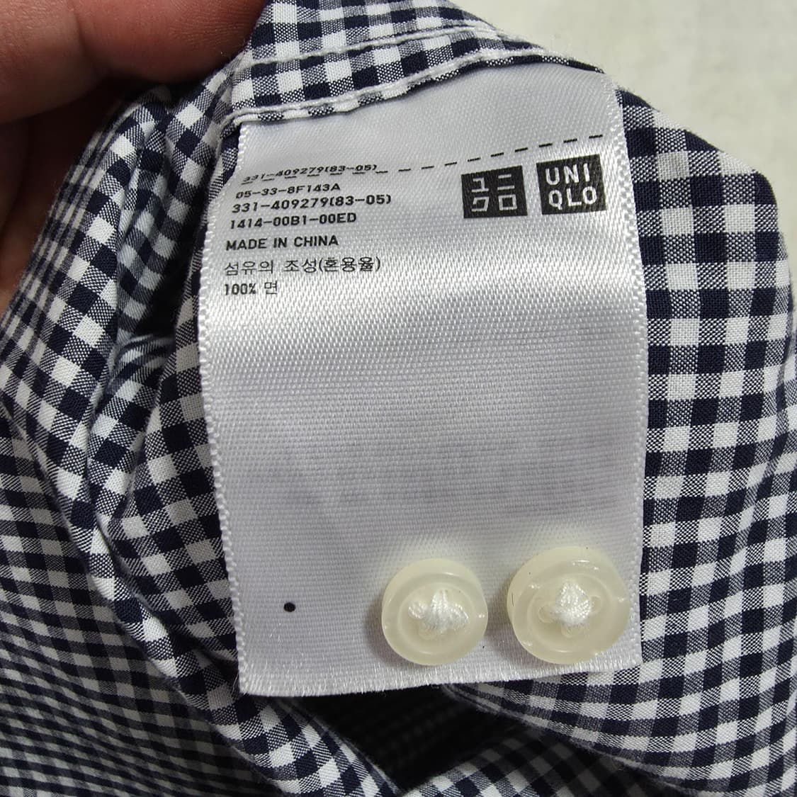 (M)유니클로 체크 셔츠 상품이미지5