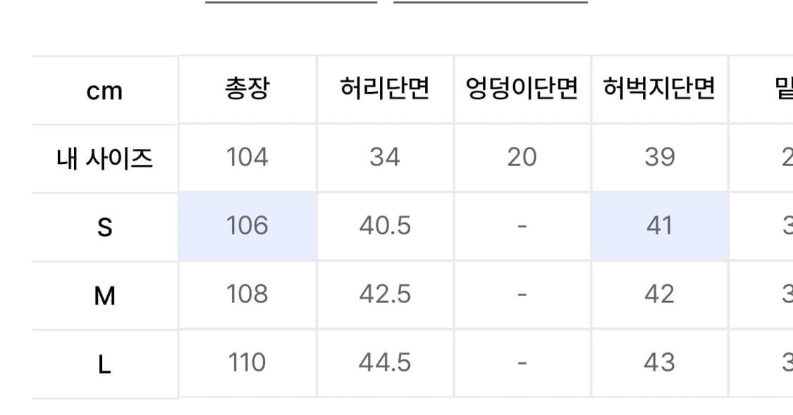 인사일런스 배기 데님팬츠 S 상품이미지4
