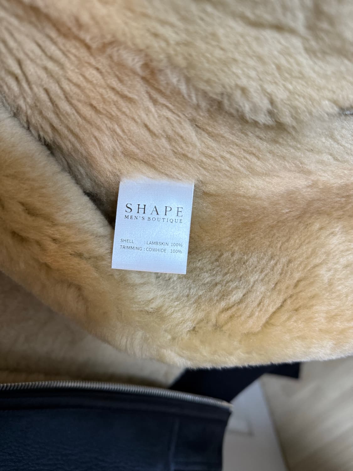 쉐입부티크 레더 시어링 봄버 자켓 상품이미지6