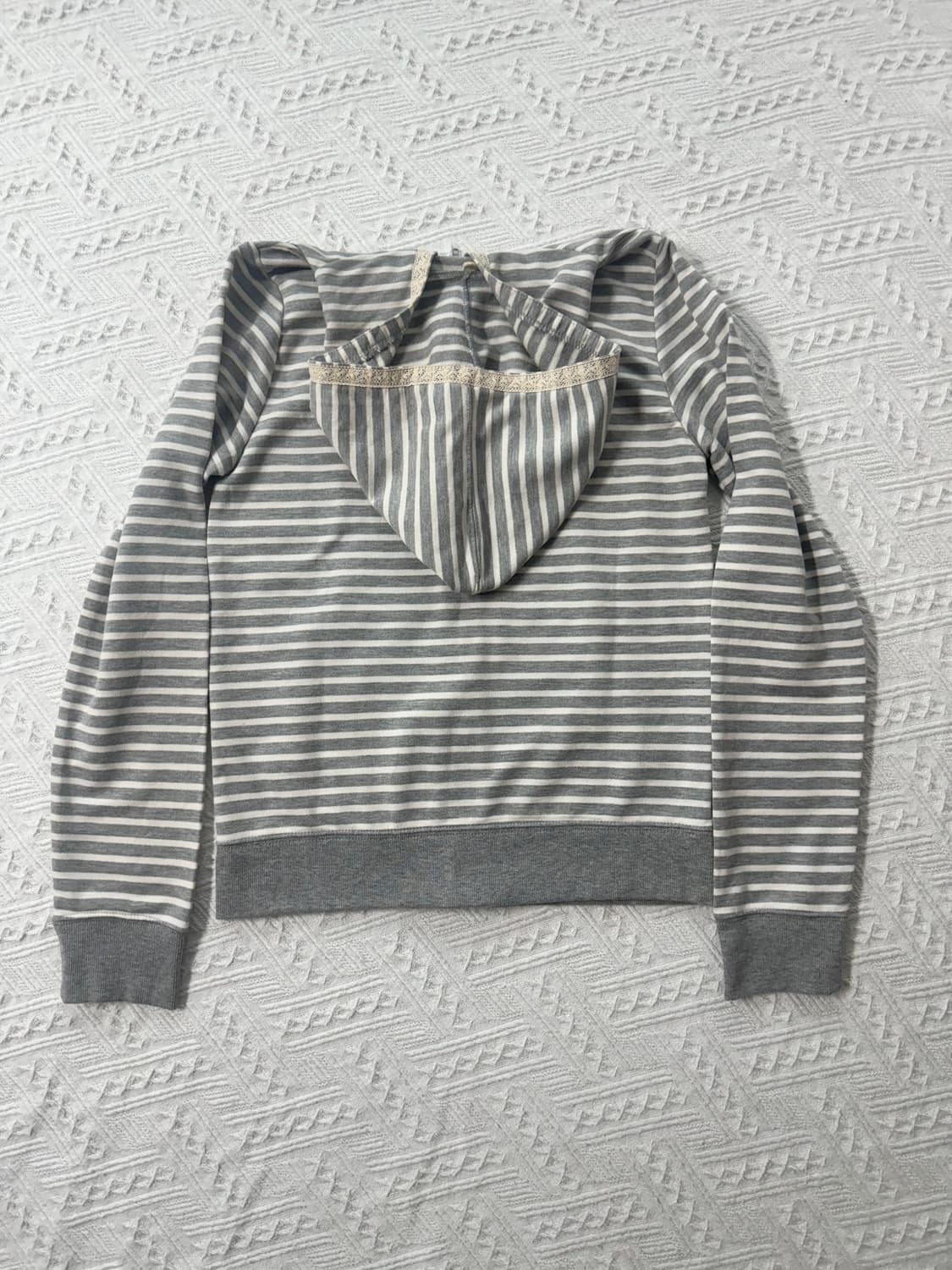 레이스 디테일 후드 집업 프릴 스커트 3pcs SET 상품이미지6
