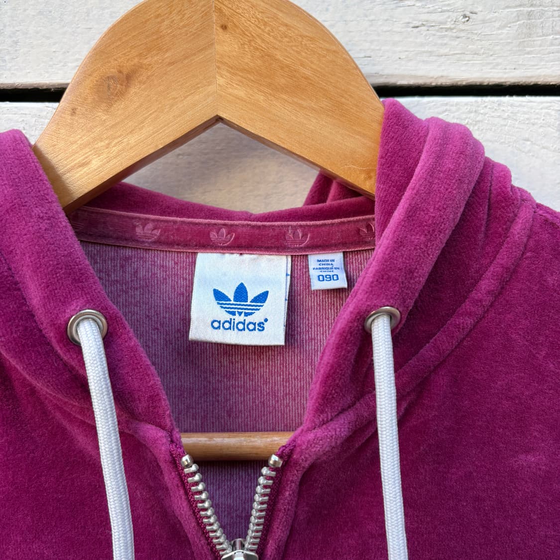Adidas 아디다스 벨벳 후드집업 상품이미지4