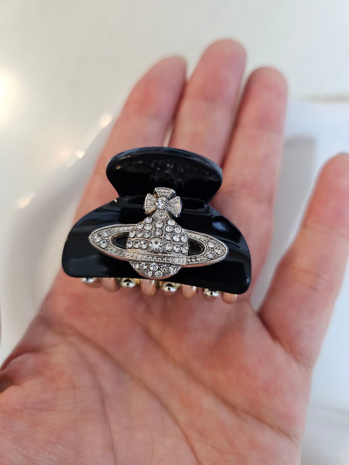 비비안웨스트우드 업사이클링 집게핀 블랙 상품이미지4