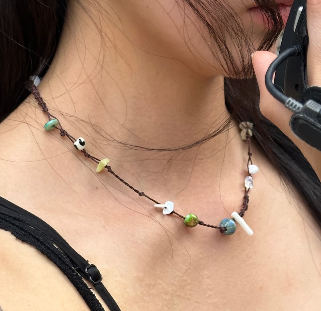 빈티지 핸드메이드 비즈 목걸이 earth neckless🌎 상품이미지4