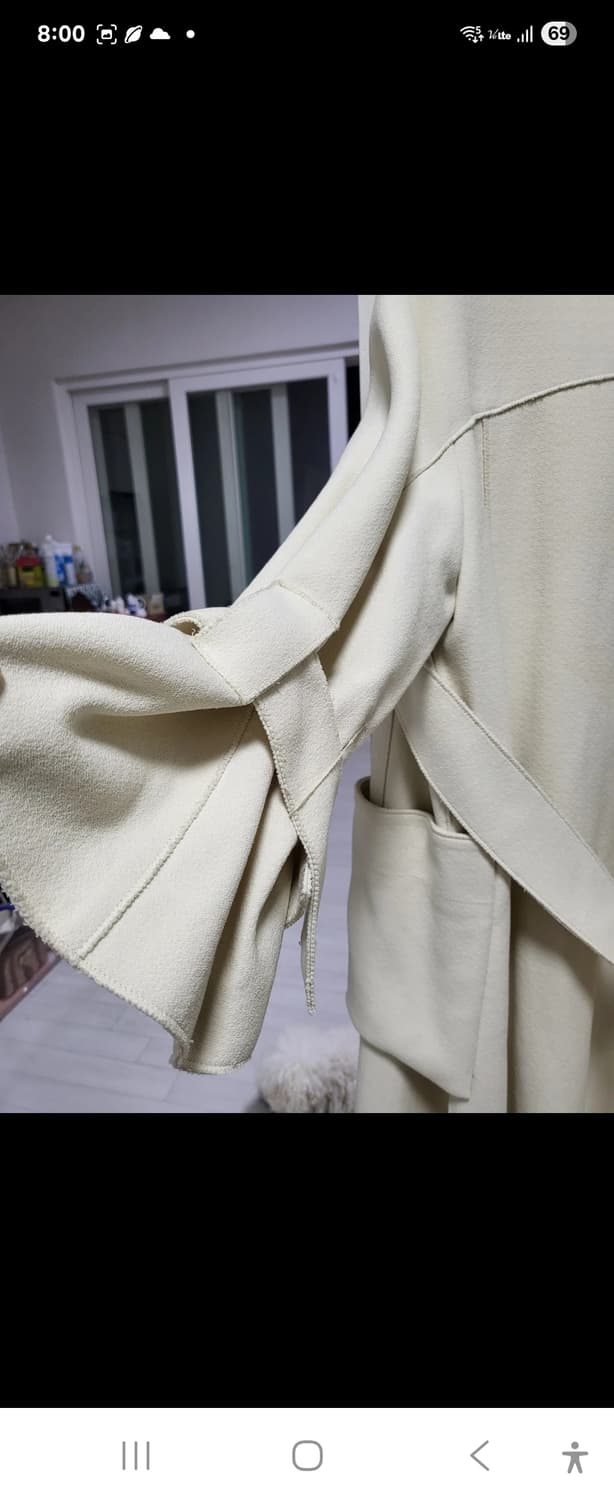 TIME 아이보리 코트 F사이즈 상품이미지3