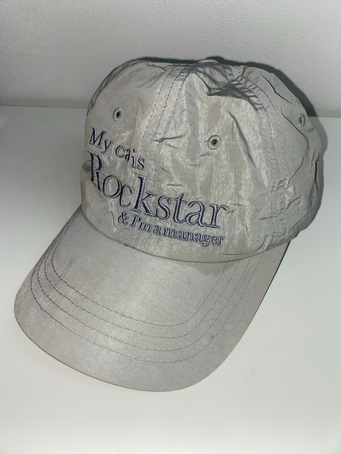 조거쉬 모자 Rockstar cat Nylon cap-Light grey 상품이미지2
